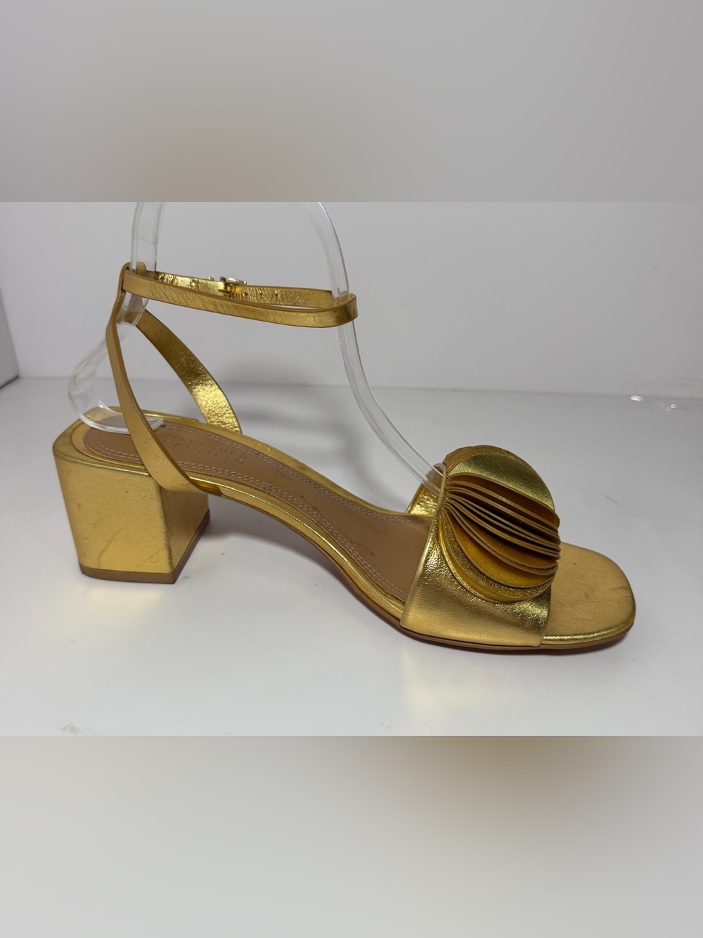 Mercedes Castillo Leather Trim Embellishment Sandals Size: 8.5 - Picture 5 of 9